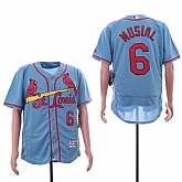 Cardinals 6 Stan Musial Light Blue Flexbase Jersey Sguo,baseball caps,new era cap wholesale,wholesale hats